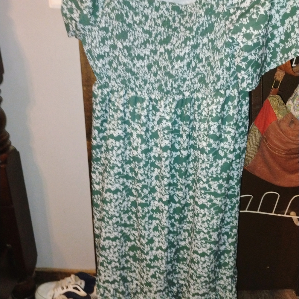 Floral Green Dress